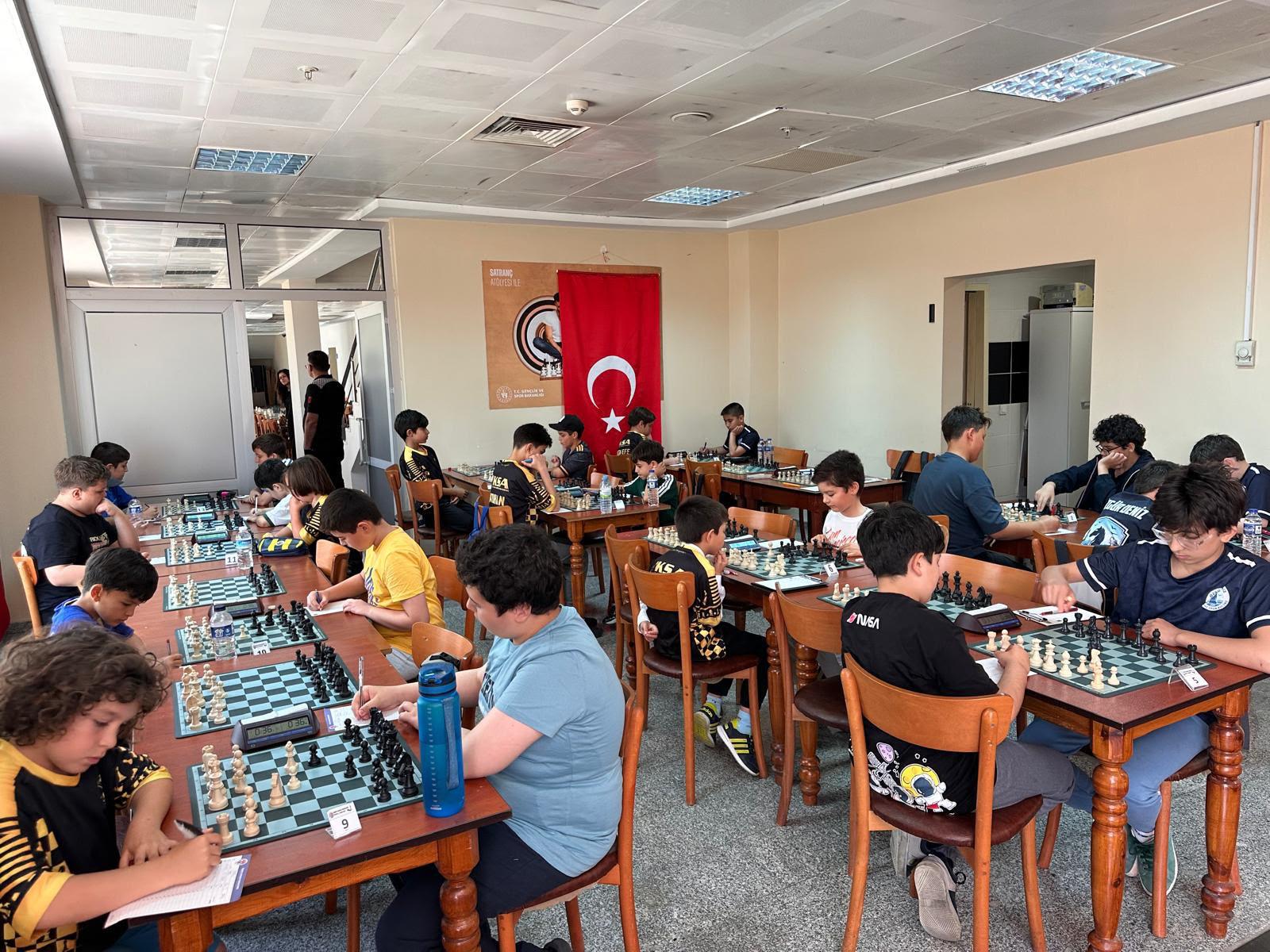Germiyan Festivali satranç turnuvasından genel görünüm