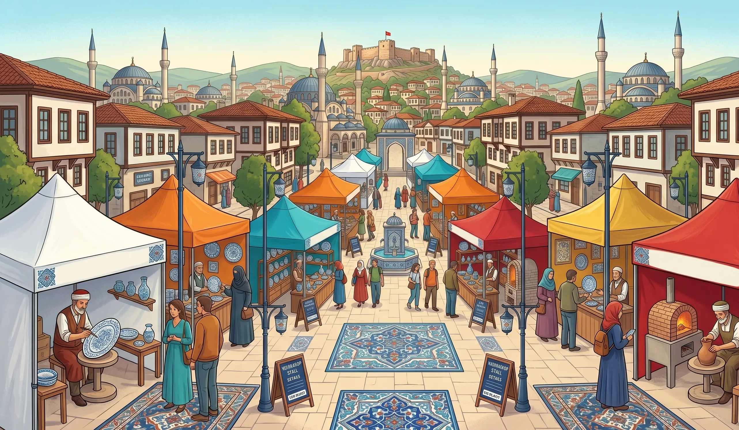 Çini Satış Standları ve Çini Atölyeleri
